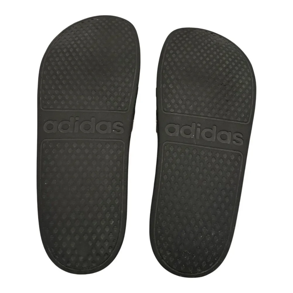 Adidas Adilette Aqua Slides Mens Size 12 Sandal Shoe Black/Gold Metallic EG1758